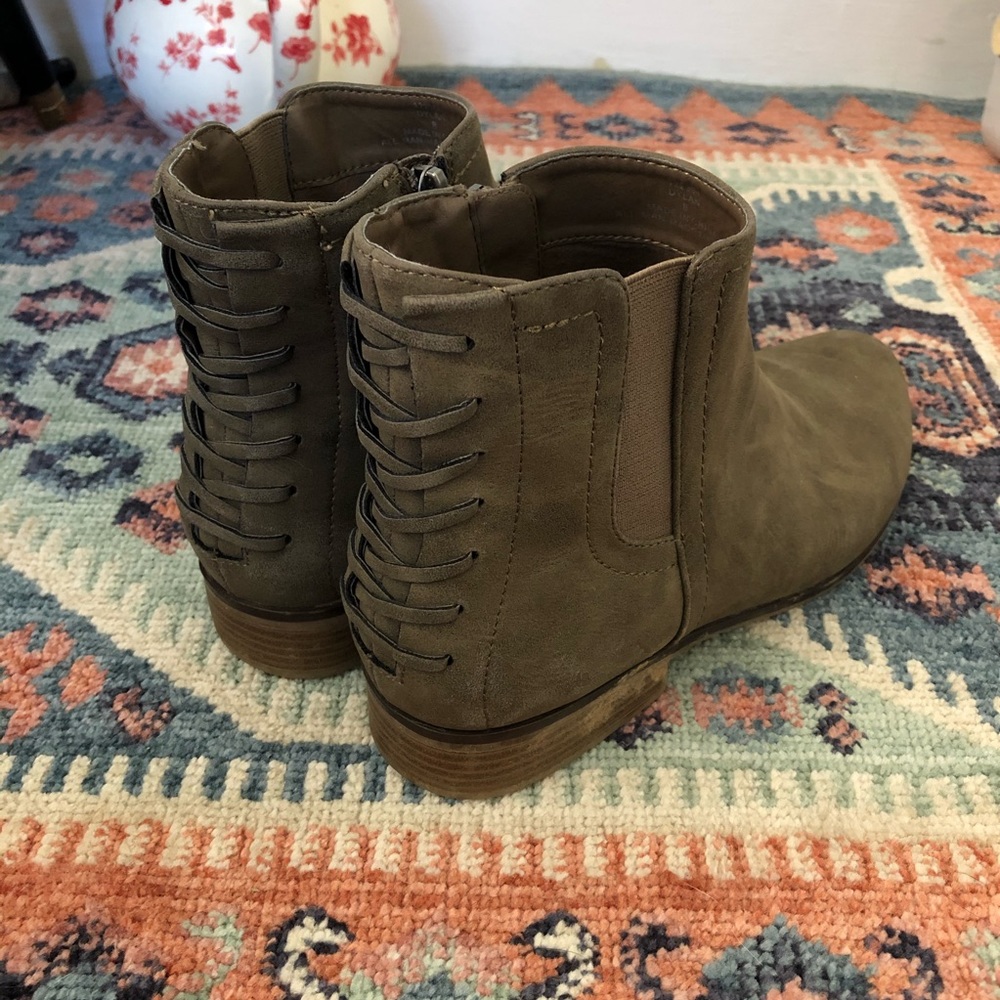 Corset back booties